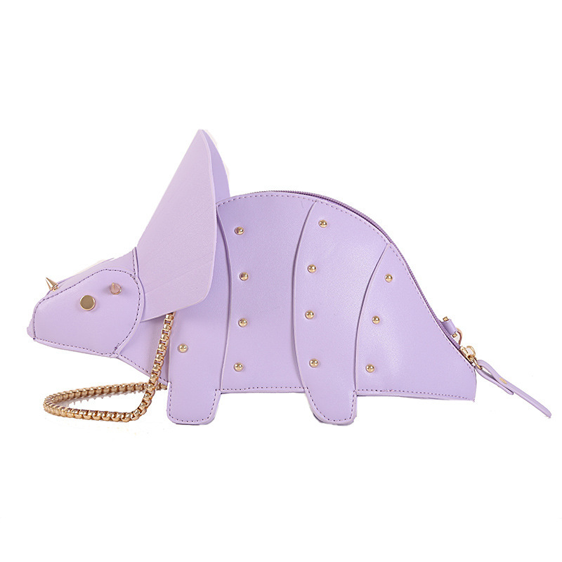 Shoulder Bag Structured - Triceratops Mini Crossbody Bag for Women