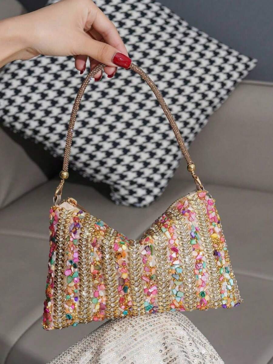Elegant Rhinestone Clutch Hand - Women Formal Party Wear Dress reseña y precio