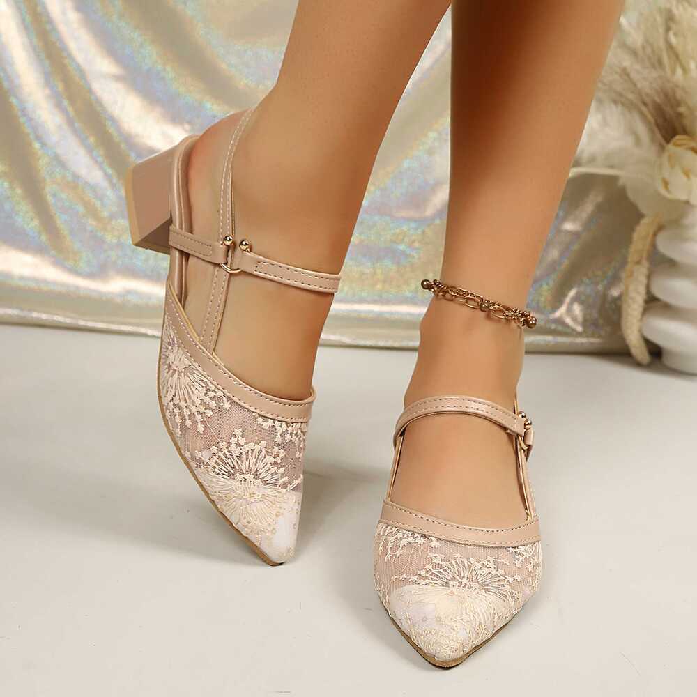 Ladies' Breathable Lace Slingb - Slingback Heel Formal reseña y precio