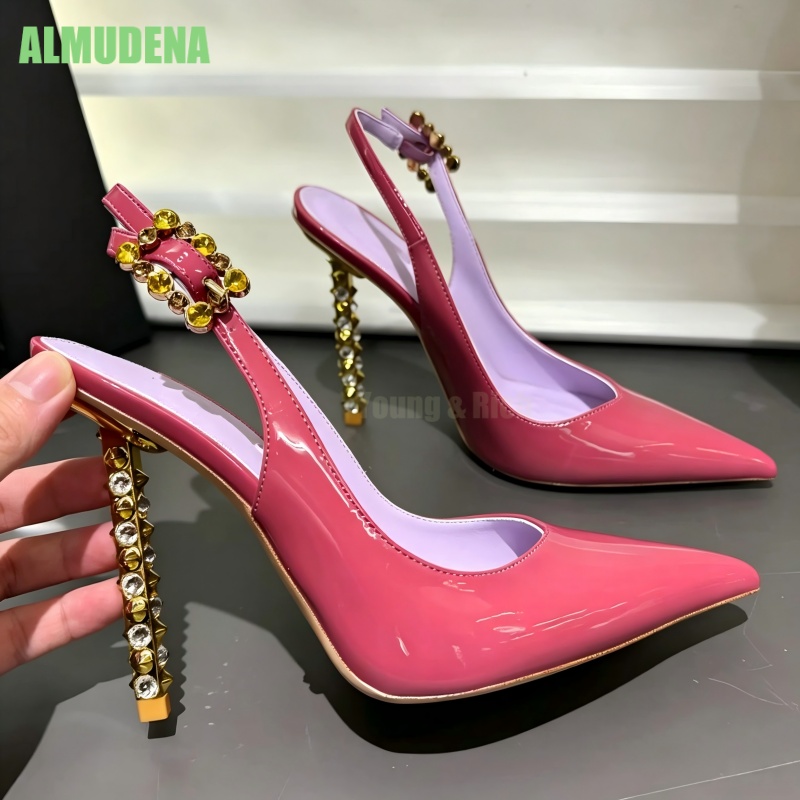 Light Green Patent Leather Sli - Slingback Heel Formal reseña y precio