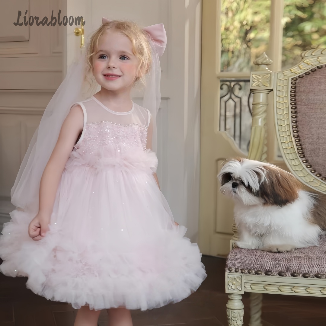 Girls' Tulle Gown Layered Skir - Women Formal Party Wear Dress reseña y precio