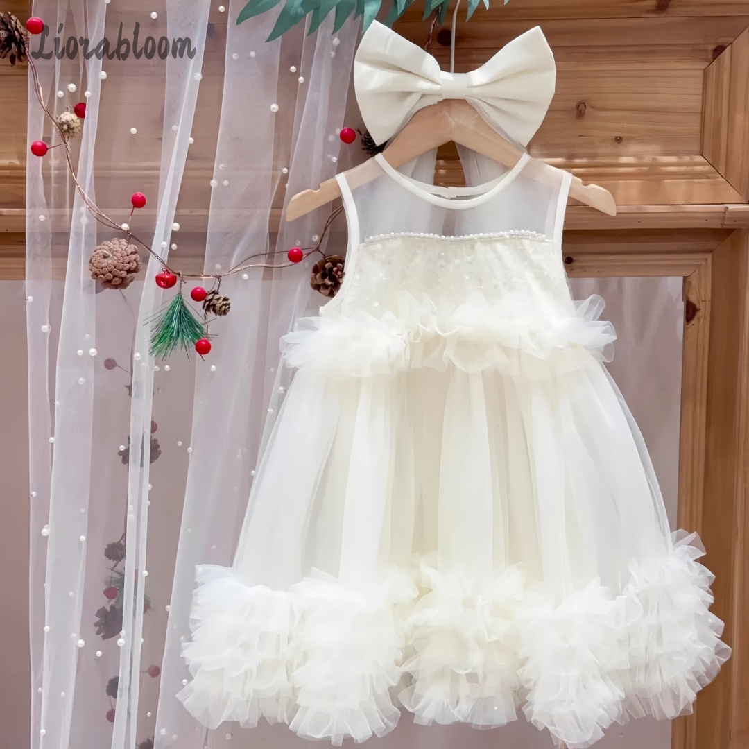 Girls' Tulle Gown Layered Skir - Women Formal Party Wear Dress reseña y precio