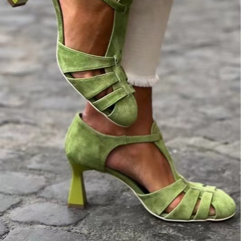 Women's Green Suede Kitten Hee - Kitten Heel Women reseña y precio