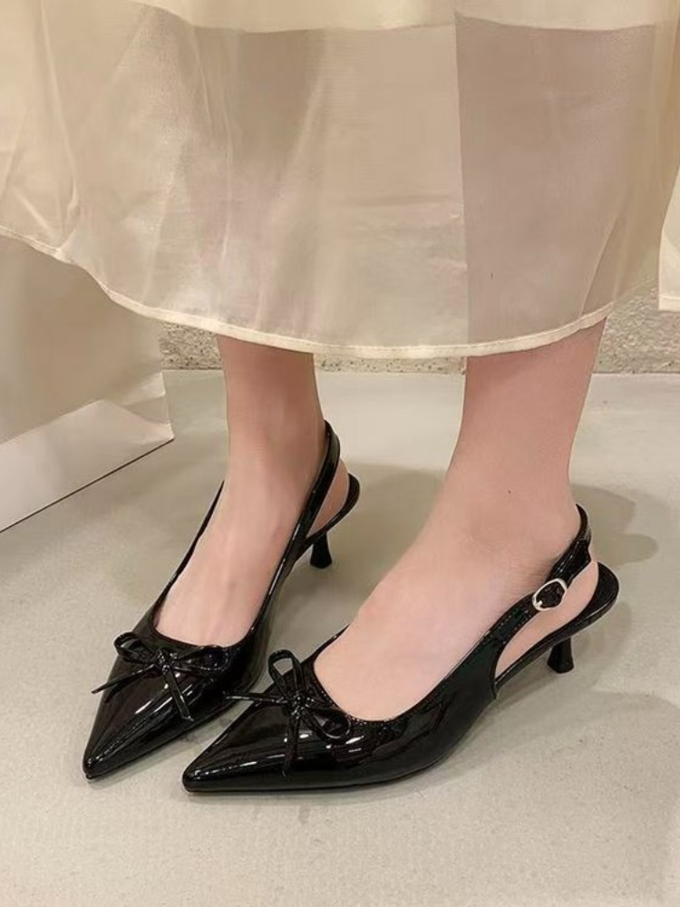 Women Patent Leather Bow Point - Women Formal Office Wear Shoes reseña y precio