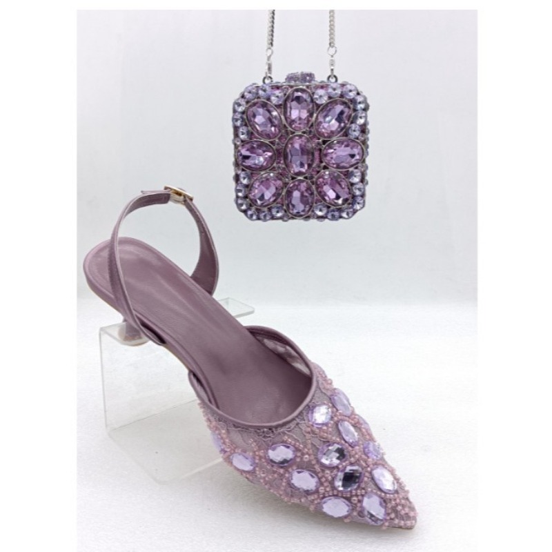 Bright Red Geometric Gem Lace  - Slingback Heel Formal reseña y precio