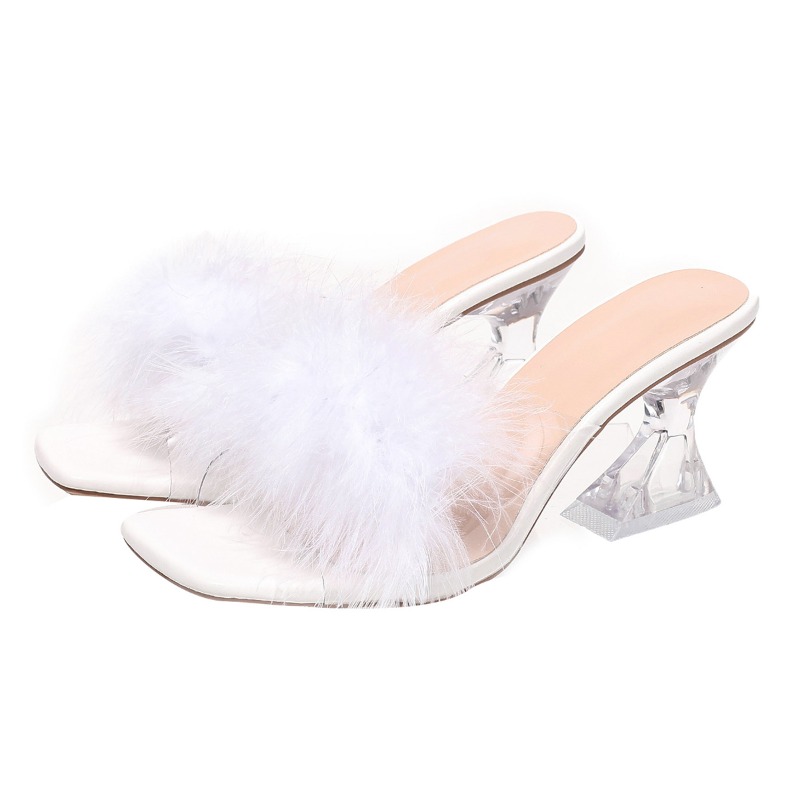 2025 New Elegant Sexy Feather  - Kitten Heel Women reseña y precio