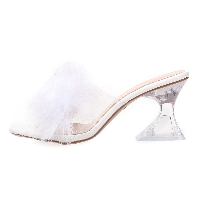 2025 New Elegant Sexy Feather  - Kitten Heel Women reseña y precio