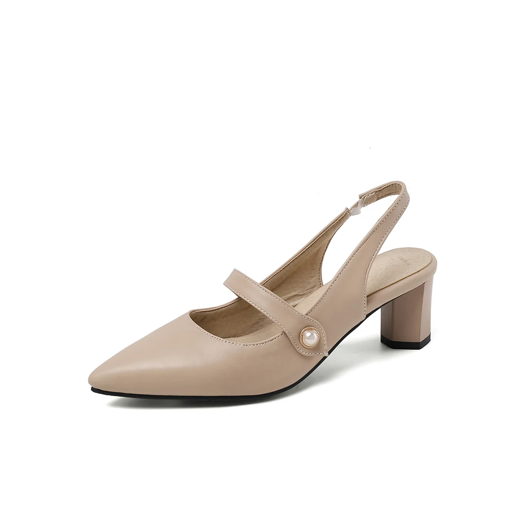 Summer New Elegant Beige Black - Slingback Heel Formal reseña y precio
