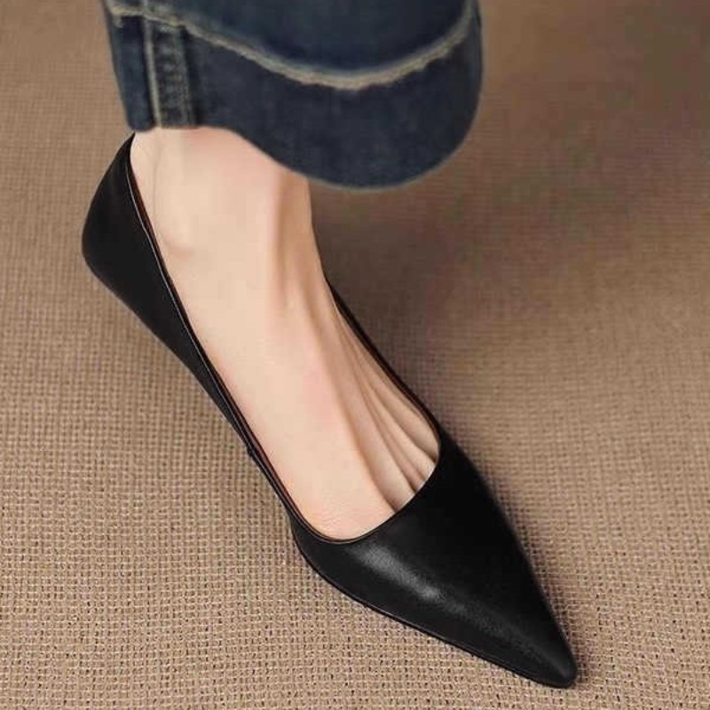 2026 New Soft Leather French S - Kitten Heel Women reseña y precio