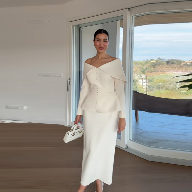 Elegant French White Peplum Tw - Women Formal Office Wear Tops reseña y precio