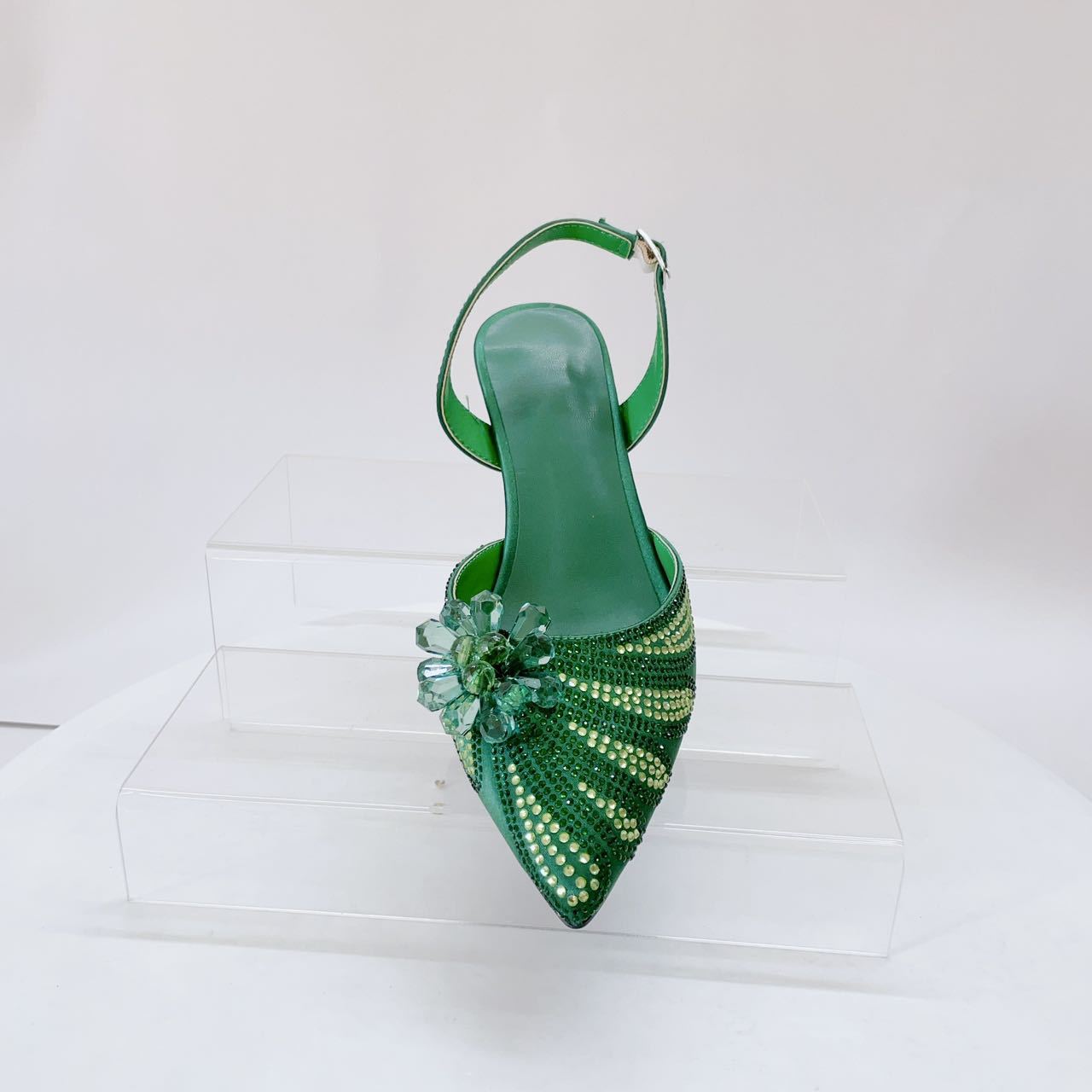 2026Dark Green Satin Gradient  - Slingback Heel Formal reseña y precio
