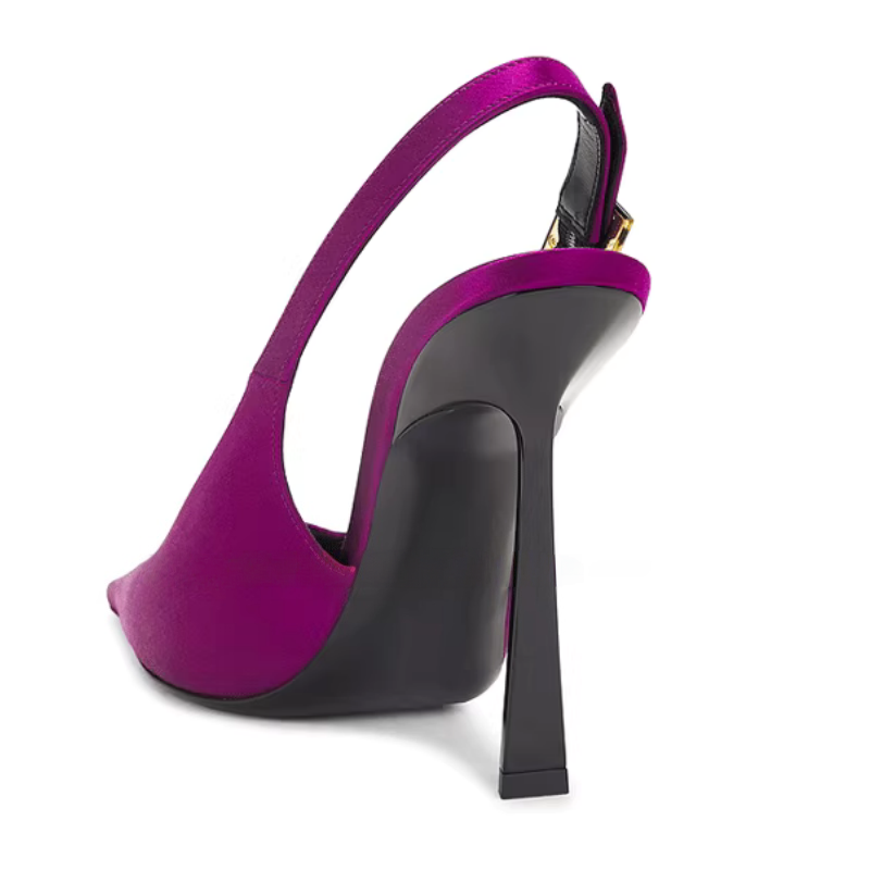 New Luxurious Satin Fashion Sa - Slingback Heel Formal reseña y precio