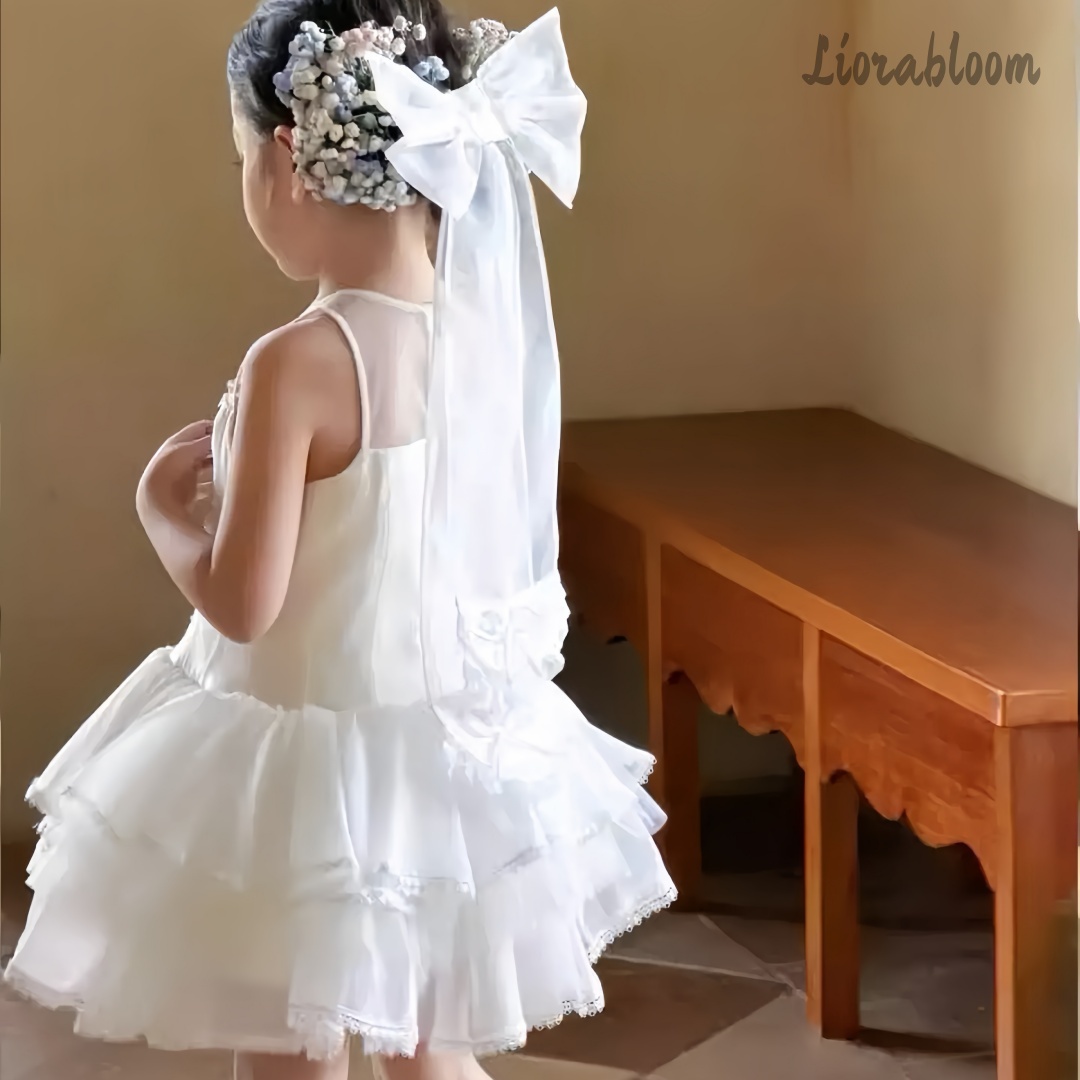 Girls' White Embroidered Forma - Women Formal Party Wear Dress reseña y precio