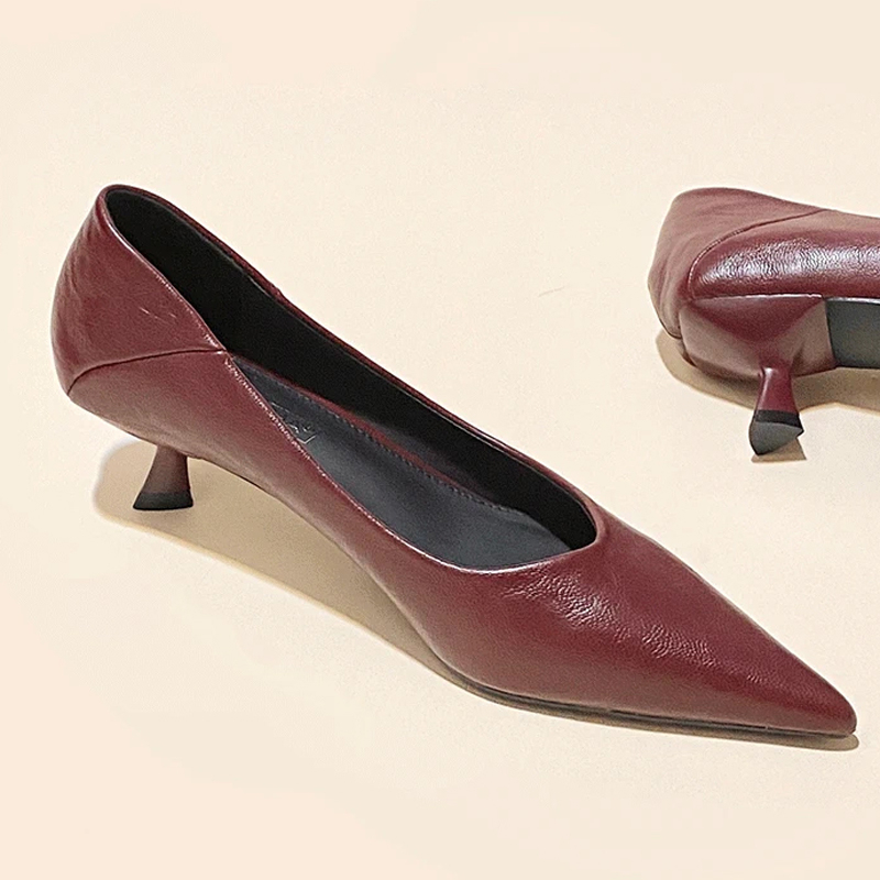 French Elegant Pointed Toe Sof - Kitten Heel Women reseña y precio